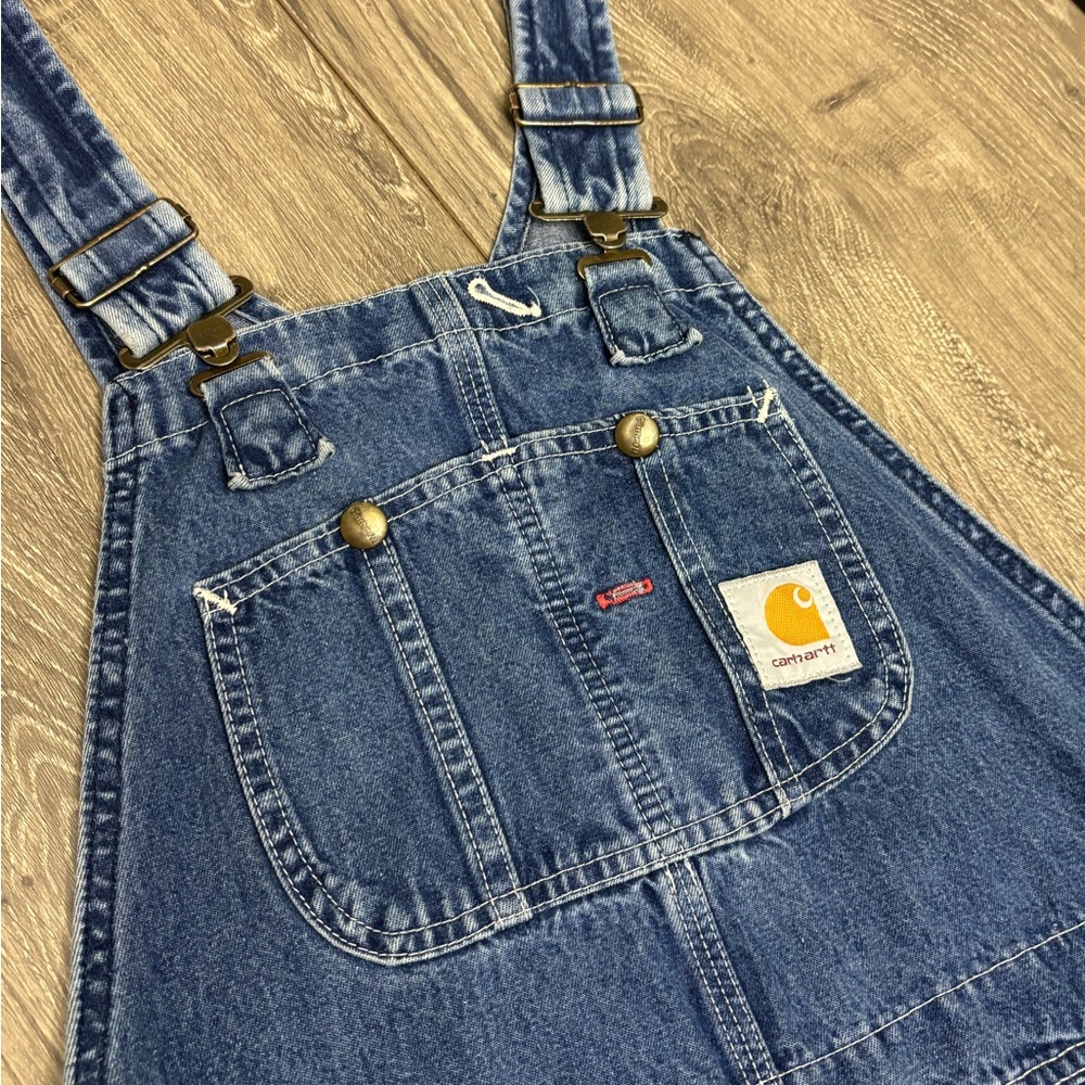 Carhartt Men's Dark Blue Denim Overalls - Picture 2 of 6